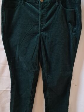 Talbots Forest Green High-Waist Straight-Leg Pants 16WP
